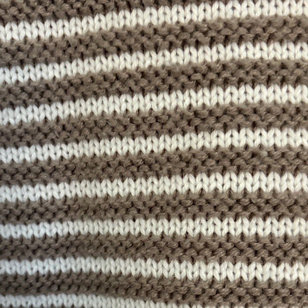 Haven Well within Taupe Striped Women's Mockneck Sweater - Picture 3 of 3